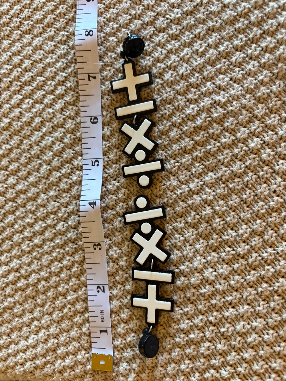 Math teacher earrings math coach Black and White Statement classroom algorithm